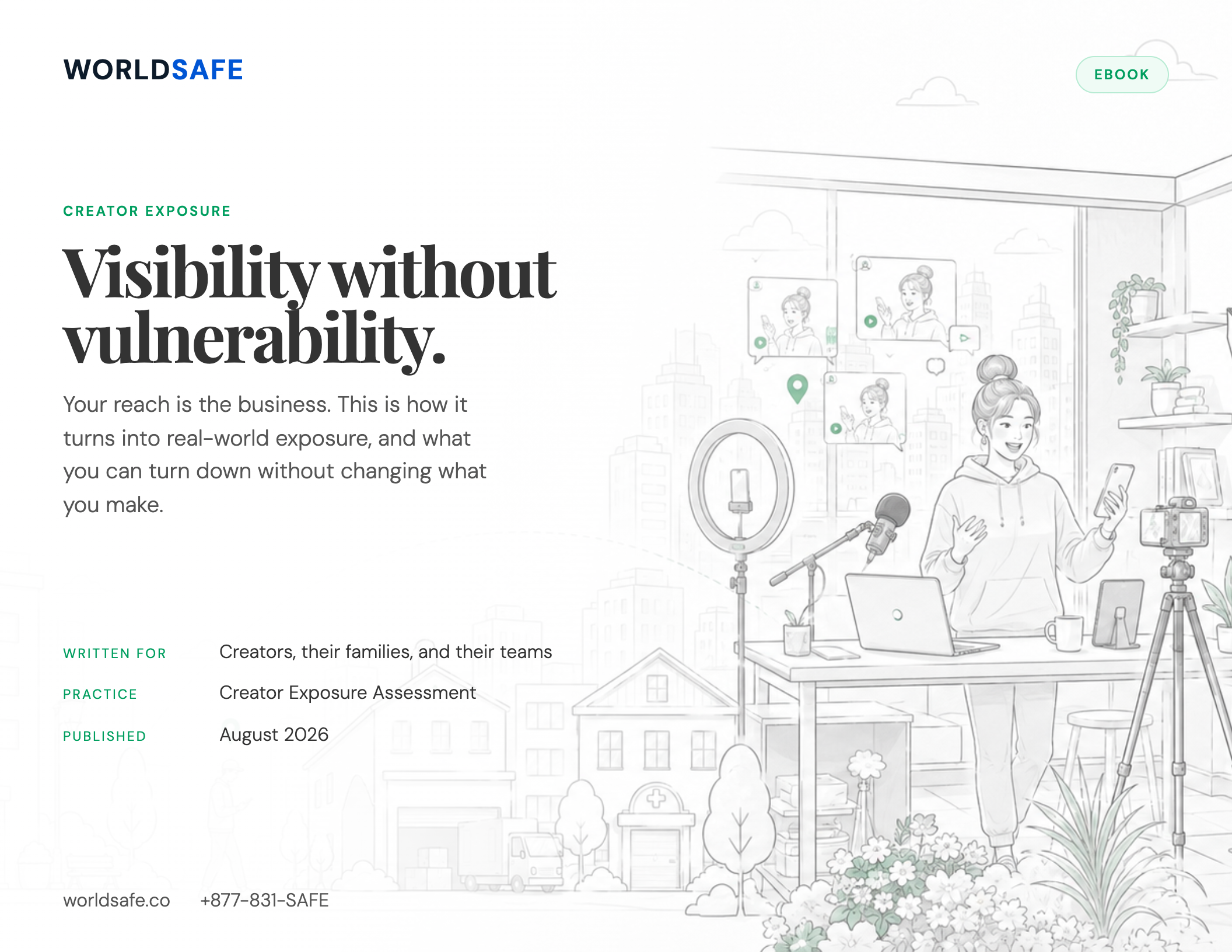 Cover of the WorldSafe ebook, Visibility without vulnerability